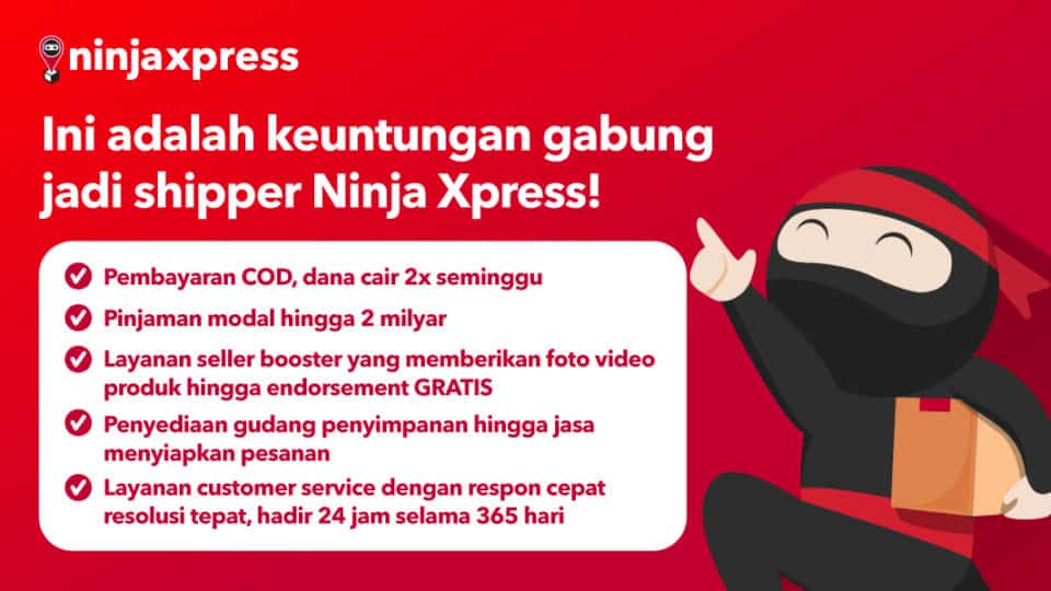 keuntungan jadi shipper Ninja Xpress